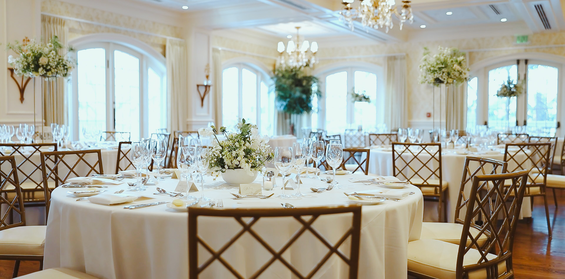 Reception decor details at Crane Club at Tesoro