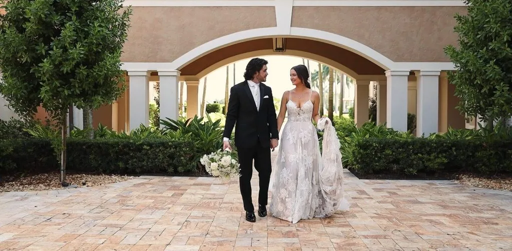 First look reactions at Crane Club at Tesoro wedding