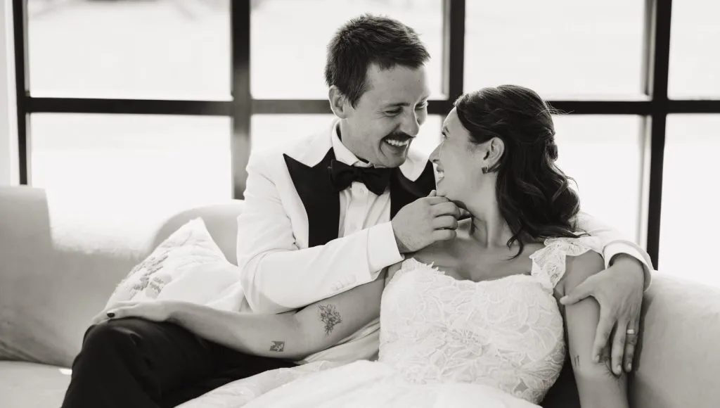 Wedding couple portrait